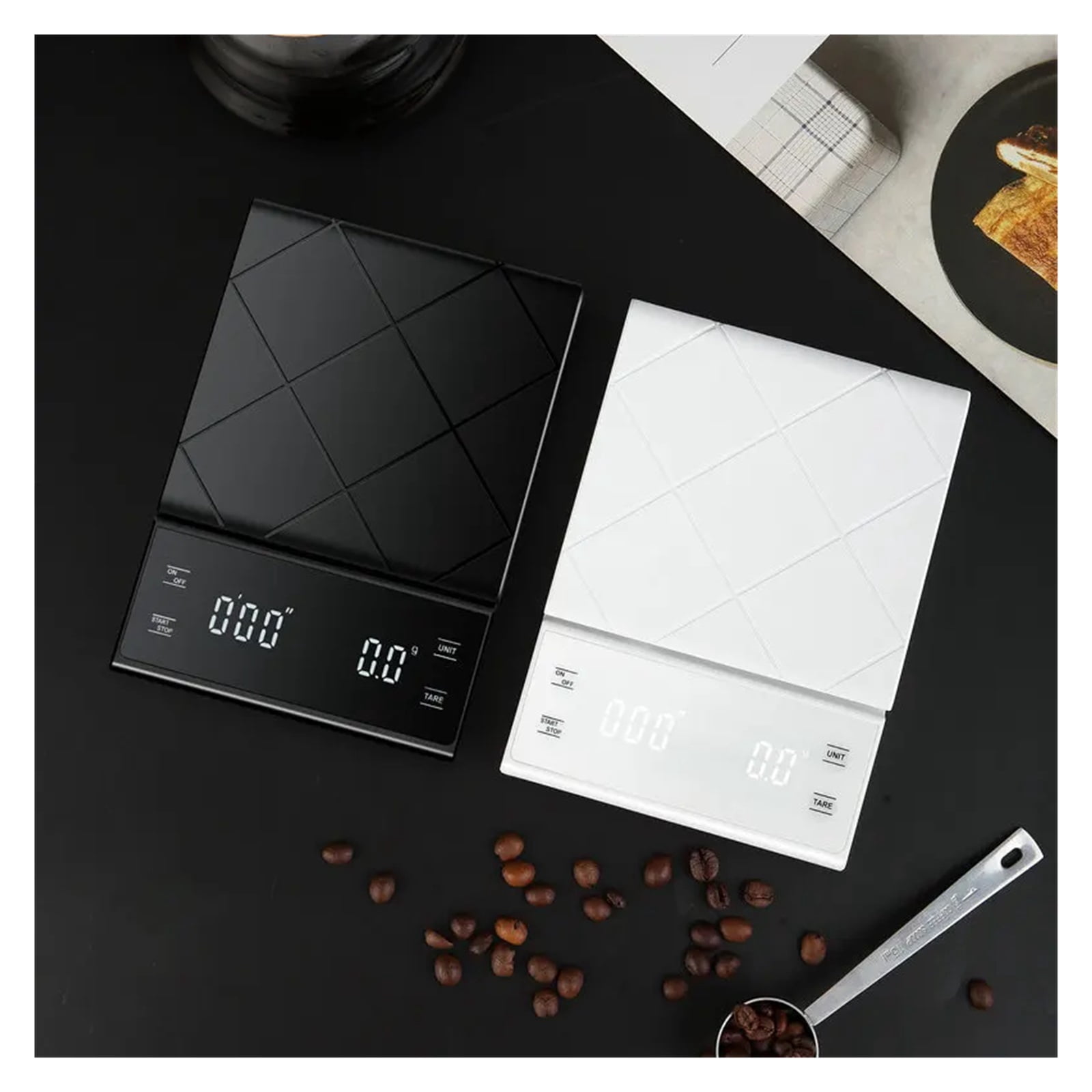 Coffee Scale, Timer Function, Digital Display, Maximum Weighing 3kg, Accuracy 0.1g Food Kitchen Scale Gram Weight Small Balance ,Simple Operation