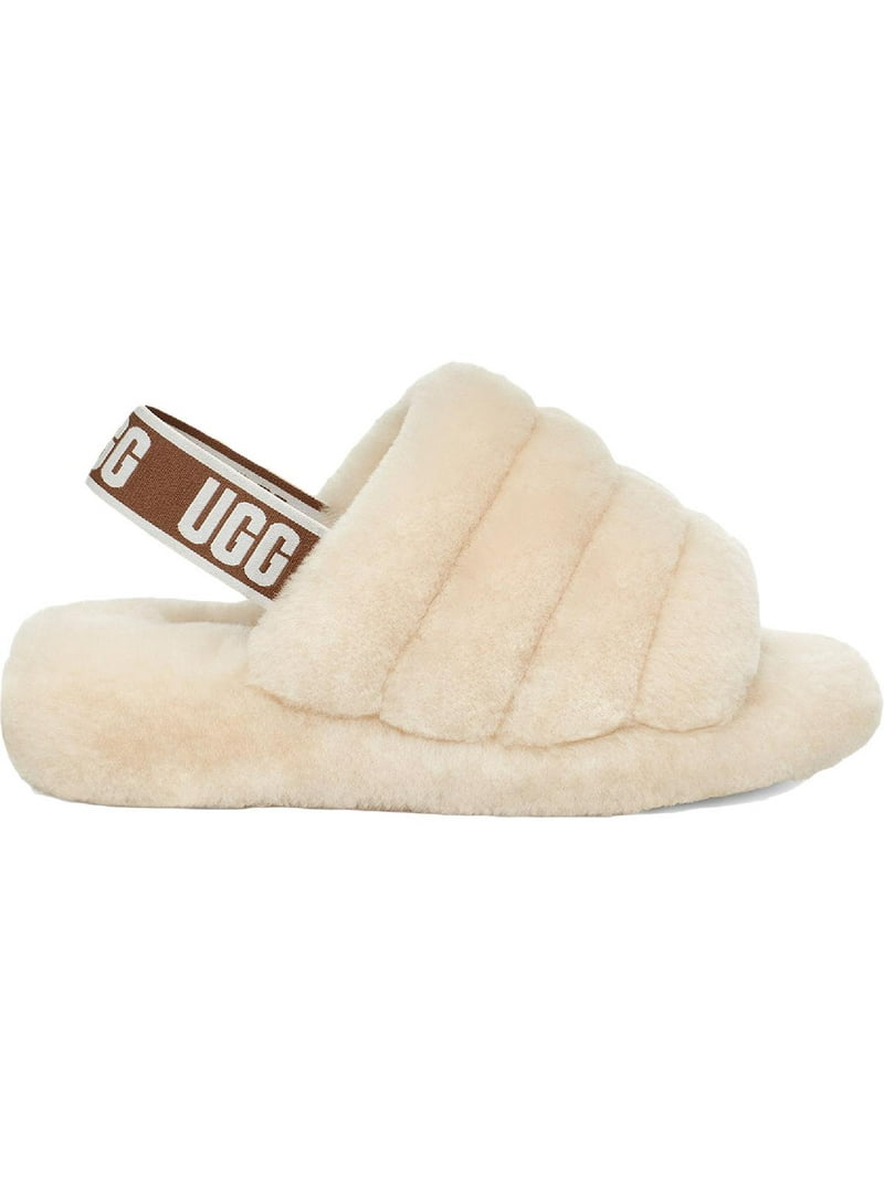 靴 UGG Fluff Yeah Ugg Fluff Yeah Women's Grooved Shearling Slingback Slippers