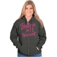 thumbnail image 3 of Cute Inspirational Motivation Alien Zip Hoodie Sweatshirt Women Brisco Brands 2X, 3 of 6