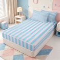 thumbnail image 2 of Erosebridal Minimalist Lines Zipper Twin Comforter Sets with Fitted Sheet and 2 Pillowcases,Stripes Art Zipper Bedding Set,Colorful Stars Reversible,4pcs, 2 of 7
