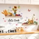 thumbnail image 4 of Pegatinas de pared de pan y comida para cocina, utensilios de cocina, verduras, frutas, flores, mariposas, calcomanías de pared, cocinemos con frases de amor, Peel, 4 of 5