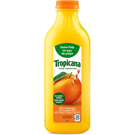 Tropicana 100 Orange Juice Some Pulp 1.36L 1.36L TROPSP Walmart