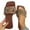 Brown, variant on Cameland Women's Rhinestone Metal Embellishment Glamorous Flat Sandals