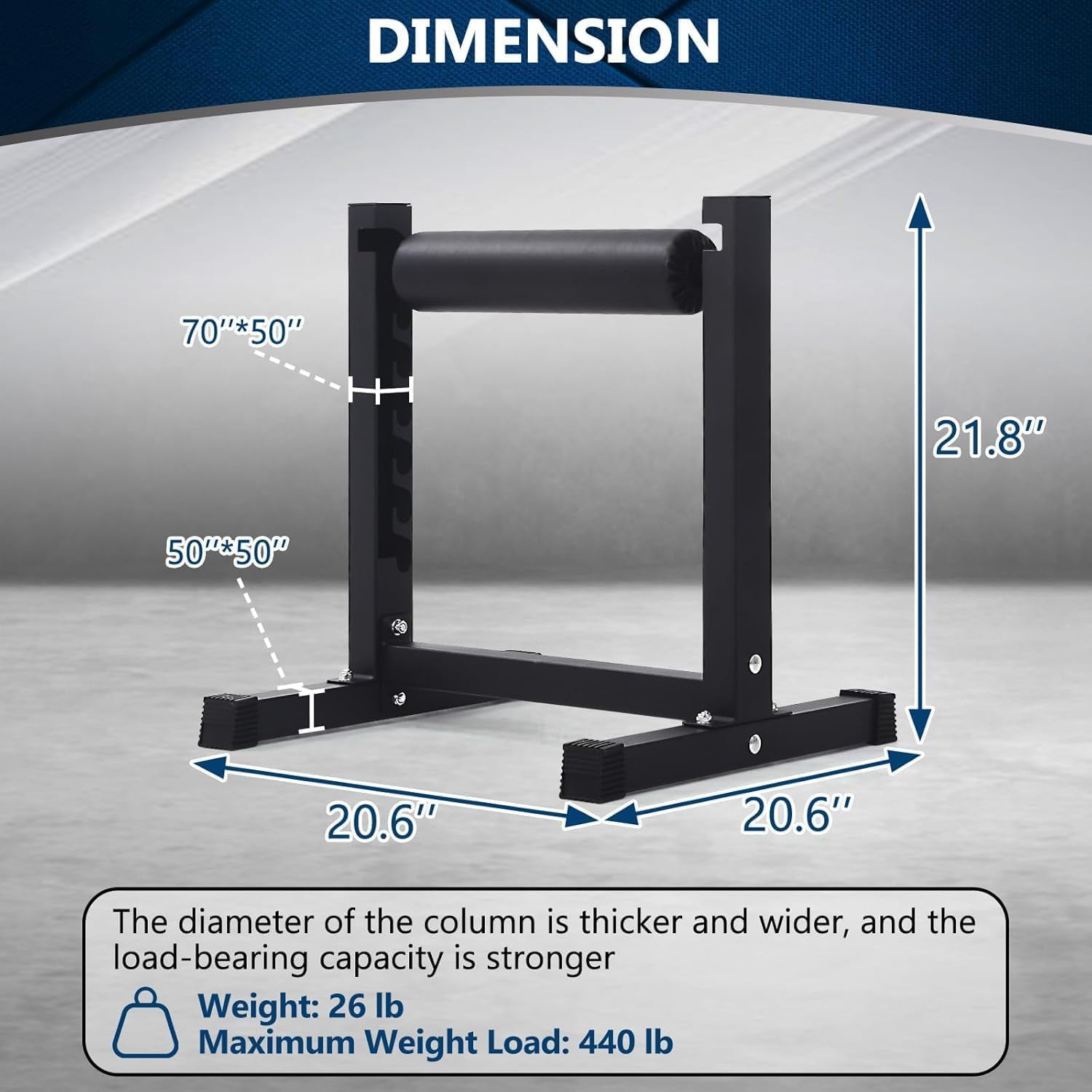 7-Level Adjustable Split Squat Stand Roller - Professional Grade Bulgarian Squats & Single-Leg Lunge Equipment for Enhanced Lower Body Strength Training