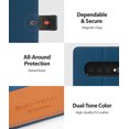 thumbnail image 2 of Galaxy S10 Case, Ringke [WALLET] Premium PU Leather with Magnet Clasp Lightweight Durable Flip Kickstand - Navy & Brown, 2 of 6