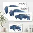 thumbnail image 4 of Designart ' Navy Blue Bison Silhouette On White ' Farmhouse Canvas Wall Art Print, 4 of 4