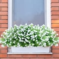 thumbnail image 4 of White Artificial Flowers Outdoor Fake Flower Plastic UV Resistant Shrubs Greenery Plants Hanging Decorations Garden Porch Window Box Farmhouse Decor, 4 of 4