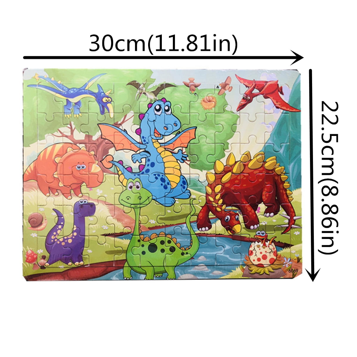 Personalized Puzzle - Jigsaw Puzzle Personalized - Dinosaur kids puzzle  (41360) BG1