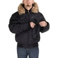 thumbnail image 2 of Mens Black Coat Luciano Natazzi Thermal Padded Hooded, 2 of 5