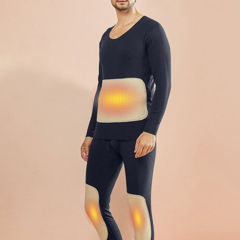 Heated Thermal Underwear for Men Electric 2 Piece Thermal Sets