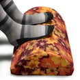 thumbnail image 3 of Floral Foot Rest, Repetitive Flowers of Autumn Style Design Retro Illustration Pattern, Non-Slip Backing Adjustable Ergonomic Memory Foam Leg Support for Office, Pale Orange Multicolor, by Ambesonne, 3 of 5