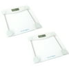 (2 Pack) Bluestone Digital Glass Bathroom Scale with LCD Display