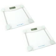 (2 pack) (2 Pack) Bluestone Digital Glass Bathroom Scale with LCD Display