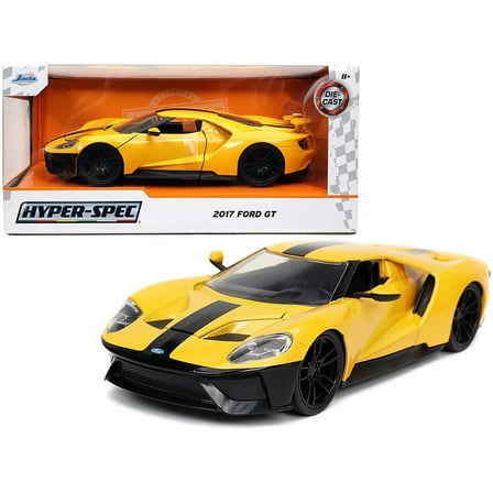 2017 Ford GT, Yellow - Jada Toys 32257 - 1/24 scale Diecast Model Toy Car