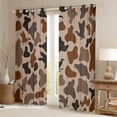 thumbnail image 2 of Homewish Retro Camo Pattern Blackout Curtains Set of 2 (52x84 Each),Rustic Mallard Duck Window Curtains,Brown Black Curtains and Drapes For Boys Teens,Ultra Soft Home Decor, 2 of 6