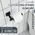 thumbnail image 3 of KOKOSIRI Toilet Paper Holder for Bathroom Toilet Roll Holder Hold Mega Rolls Wall Mounted, Matte Black Stainless Steel B2008BK, 3 of 7