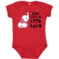 thumbnail image 3 of Inktastic Mimi Loves Me Lots and Lots- Cute Elephant Boys or Girls Baby Bodysuit, 3 of 5