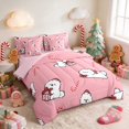 thumbnail image 2 of Manfei Bear Queen Bedding 7 Pieces Holiday Bedding Comforter Set Queen, Purple Pink, Pink Reversible, 2 of 6