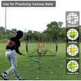 thumbnail image 4 of 7'×7' Baseball Backstop Net Set, Baseball Softball Practice Net with Batting Tee, for Hitting Pitching Batting Catching with Bow Frame, Bonus Strike Zone,, 4 of 6