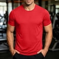 thumbnail image 4 of Plus Size 5Xl Men's Athletic Shirt Quick Dry T Shirts Gym Workout Short Sleeve Lightweight Breathable Tees Performance Running Shirts, 4 of 8