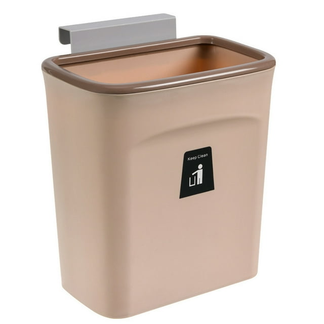 Trash Cans for Bathroom, Tyeign Kitchen Cabinet Wall-Mounted Trash Can Hanging Waste Container for Home Trash Cans for Kitchen Garbage Can for Bedroom Garbage Can Outdoor
