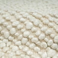 thumbnail image 6 of Hauteloom Knott Boho Hand Woven Natural Fiber Wool & Viscose Area Rug - Handmade Bohemian Farmhouse Cottage Bubble Weaved Carpet for Living Room, Bedroom - Ivory, White - 6' x 9', 6 of 11