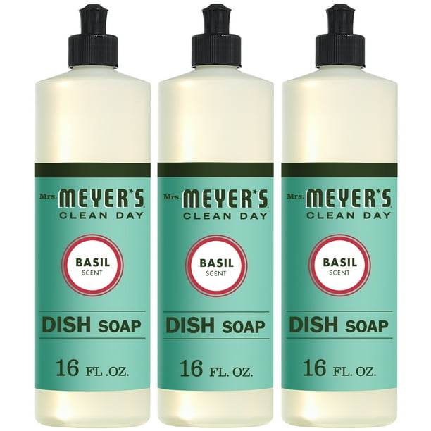 Mrs. Meyer’s Clean Day Liquid Dish Soap, Basil, 16 ounce