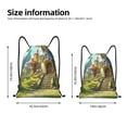 thumbnail image 2 of Balery Cute Mushroom Town A Pattern Drawstring Backpack Bag Sport Gym Sackpack Cinch Bags Pattern Drawstring Backpack Bag Sport Gym Sackpack Cinch Bags -Small, 2 of 6