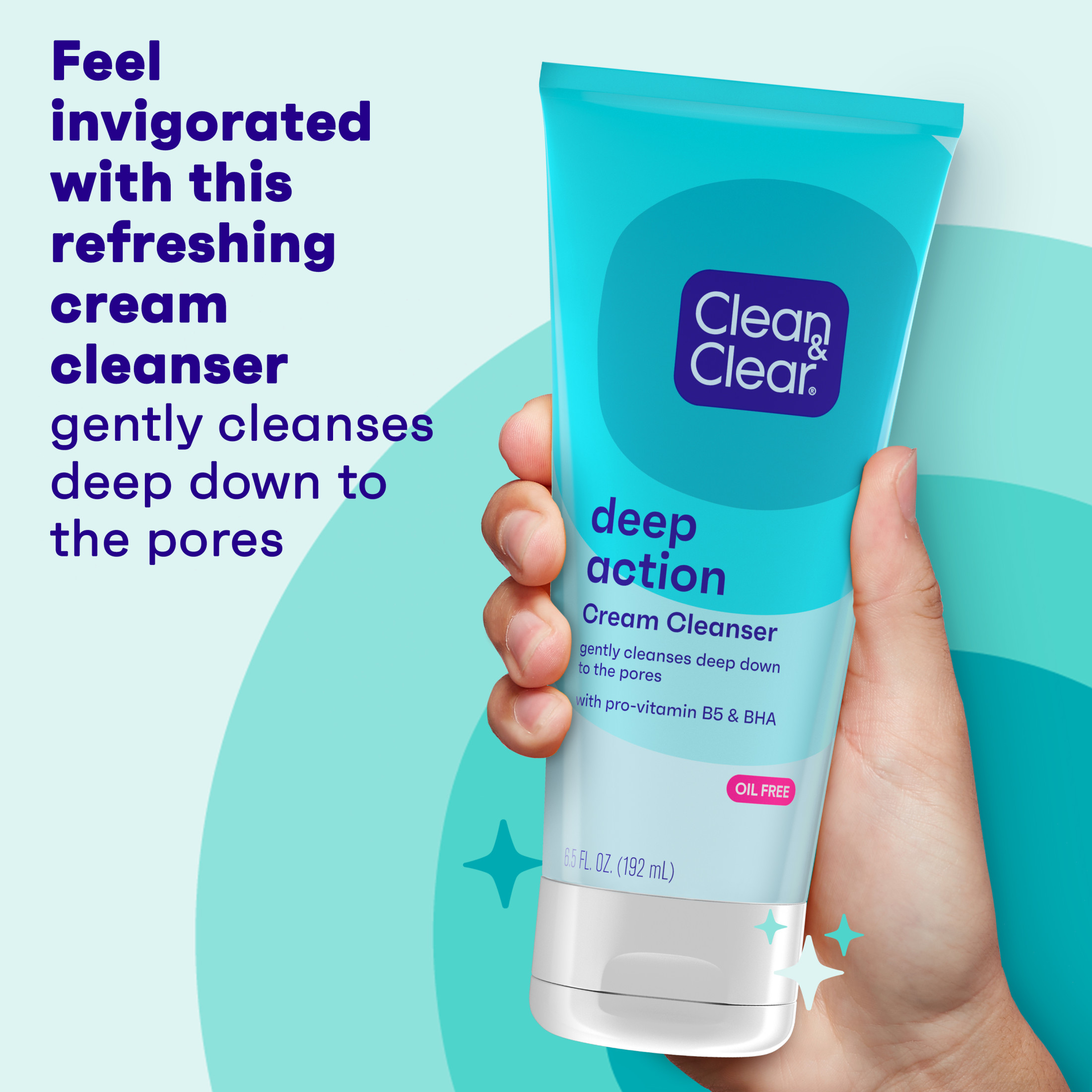 Clean And Clear Oil Free Deep Action Cream Facial Cleanser 6 5 Fl Oz