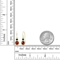 thumbnail image 3 of Gem Stone King 14K Yellow Gold Red Garnet and Black Onyx Drop Dangle Earrings for Women (2.20 Cttw, Gemstone January Birthstone, Round 6MM and 3MM), 3 of 3