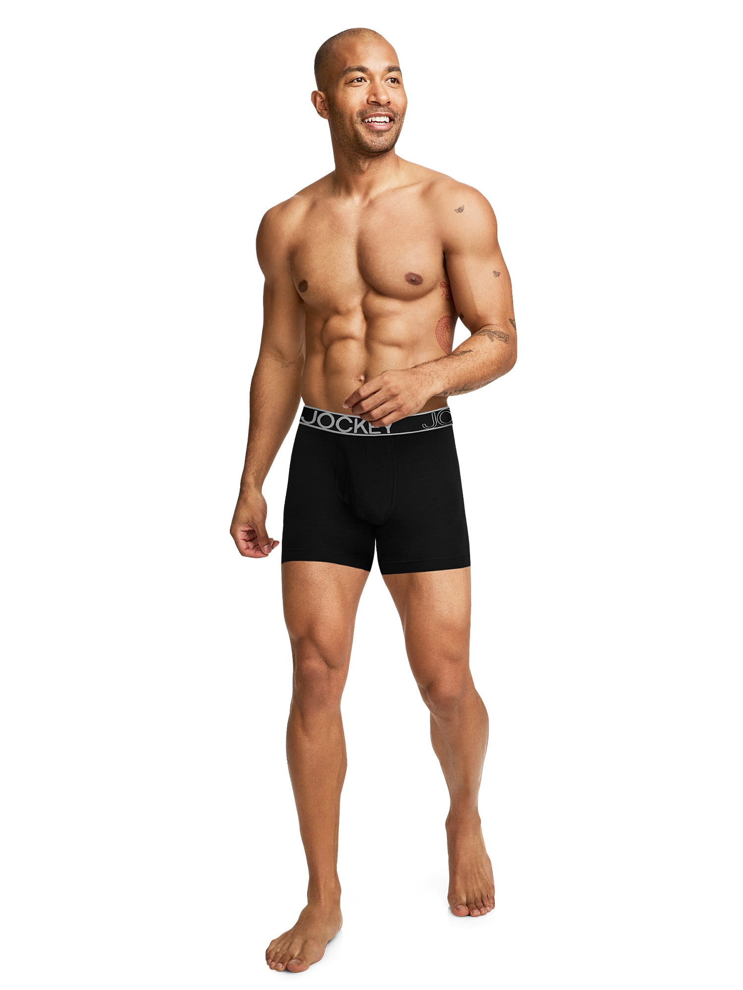 Jockey Essentials Men's Cotton Stretch 6" Boxer Brief - 3 Pack