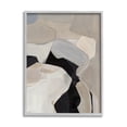 thumbnail image 1 of Stupell Industries Soft Rounded Curves Abstract Design Beige Black Design by Third and Wall, 16" x 20", Gray Framed, 1 of 1