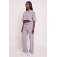thumbnail image 3 of Women's Acid Wash Oversized Cropped Raw Hem Sweatshirt, 3 of 4