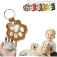 thumbnail image 6 of Dog Hair Keychain,New Cute Pet Hair Keepsake Keychain,Creative Cat and Dog Hair Collector Holder,Leather Keychains (4PC-1), 6 of 7