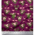 thumbnail image 1 of Soimoi Poly Georgette Fabric Floral & Cute Animals Cartoon Print Fabric by The Yard 52 Inch Wide, 1 of 3
