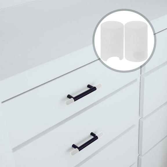 OFFIGAM Transparent Silicone Door Handle Bumpers for Cabinet Doors, Soft Flexible Protective Safety Guards