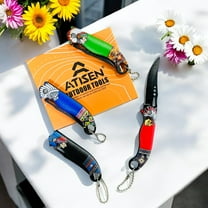 4 PCS 6.1-Inch Ethnic Graphic Stacking Pocket Knife Set – Men's Folding Knives with Scabbard for Outdoor, Camping, Fishing, Hiking – Perfect Christmas & Halloween Gifts for Husband, Boyfriend, EDC