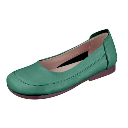 

Retro Ladys Shoes Womens Shoes Retro Fashion Shoes Soft Sole Flat Solid Color Work Shoes Single Shoes Solid Color Casual Shoes