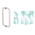 thumbnail image 2 of CRL CM18X18PS Polished Stainless 18" Glass Mounted Back-to-Back Standard Pull Handle, 2 of 5
