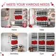 thumbnail image 6 of Valentine's Day Shower Curtain Red Roses Bathroom Curtains with Hooks, Waterproof Fabric Romantic White Buffalo Plaid Bath Shower Curtains Set for Bathroom Bathtubs Valentines Decor 72x72 Inch, 6 of 9
