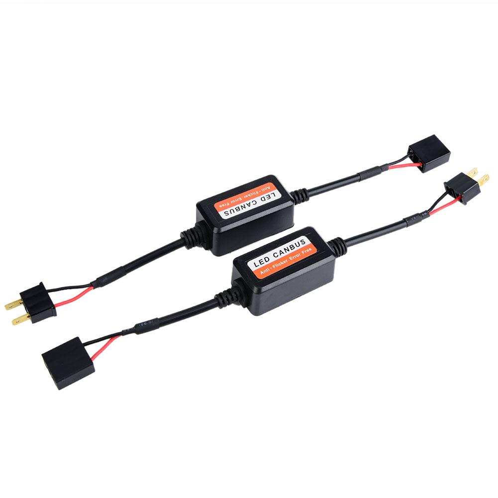 LED Decoder 2 Car LED Headlight Decoder 9005//9006 Radio Audio Anti-interference Error Canceller Filter
