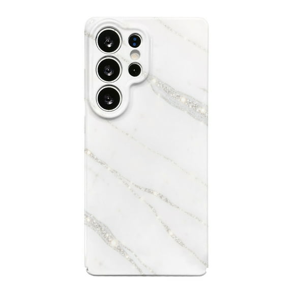 SKLYDDI Multicolor Marble for Galaxy S25 Ultra Case - Glitter Lines, TPU, Comfortable Grip, Aesthetic Cute