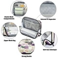 thumbnail image 4 of Standing Pencil Case with Base Large Capacity Stationery Pouch Pen Bag with Zipper for Women Men Ginkgo Leaves and Petals, 4 of 7
