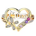 thumbnail image 4 of Fashionable Jewelry Ring Mom Letter Heart Shaped Colorful Jewelry Family Birthday Best Gift For Mother Mummy Rings, 4 of 8