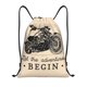 thumbnail image 1 of Fotbe Let The Adventure Begin Bolsa Mochila con Cordón Estampada, Bolsa de Gimnasio Deportiva, Bolsa Cinch, Bolsa con Cordón para Hombres y Mujeres-Small, 1 of 6