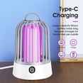 Portable Bug Zapper, USB Rechargeable LED Wireless Mosquito Killer Lamp with Night Lights for Home Office Indoor Outdoor Camping
