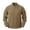 Khaki, variant on Asxite Men Fall Winter Tops Stand Collar Long Sleeve Half Zip Solid Outdoor Sport Shirts
