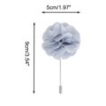 thumbnail image 4 of Ofertas Únicas 1 Pc Pin de Solapa Flor Pin de Traje Gris, 4 of 6