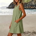 thumbnail image 6 of Horkkom Sleeveless Dress for Women Summer Tank Mini Dresses Casual Loose Beach Sundresses With Pockets XXXL, 6 of 10