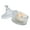 Beige long hair, variant on Large Body Powder Puff Glass Cosmetic Storage Container Vanity Countertop Glass Jar